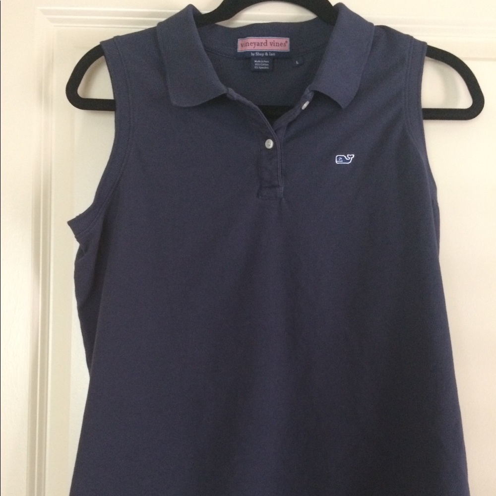 🐳 Vineyard Vines Navy Sleeveless Polo 👕
